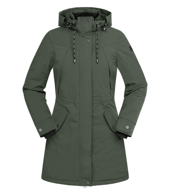 E.L.T Ontario Ladies Winter-Performance-Riding Parka #colour_dark-olive