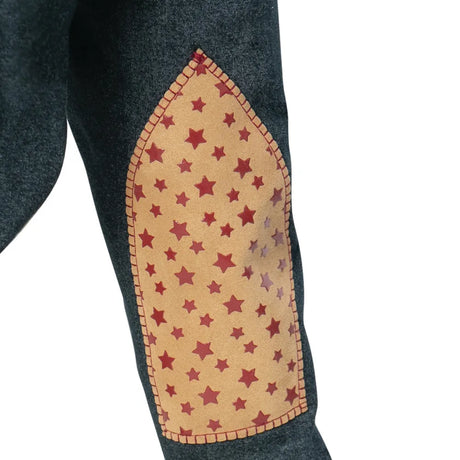 Riding Star Collection Denim Jodhpurs by Little Rider #colour_navy-burgundy