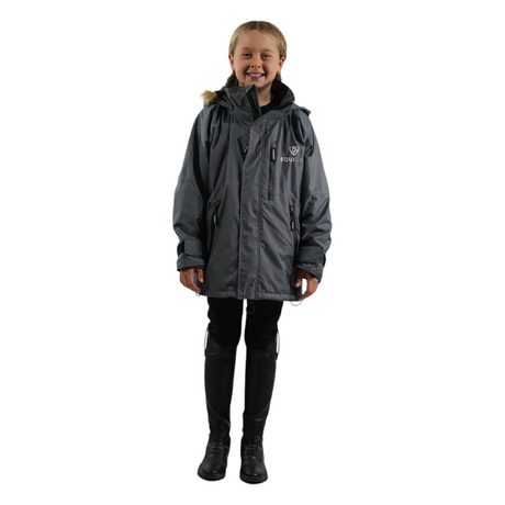 EQUIDRY Children's Thin Fleece Shortie #colour_grey-grey