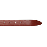Equestro Leather Belt With Logo #colour_silver-cognac