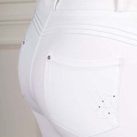 Coldstream Ladies Ledmore Diamante Breeches #colour_white