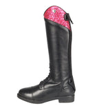 Hy Equestrian Eren Children's Riding Boot #colour_black-pink