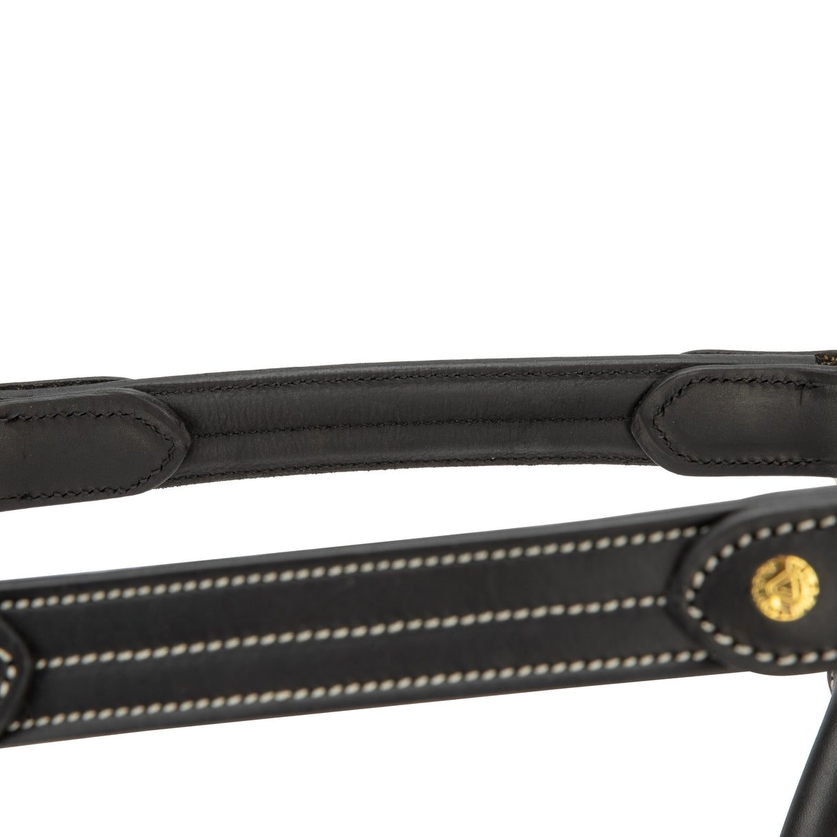 Shires Velociti Lusso Girona Leather Headcollar #colour_black