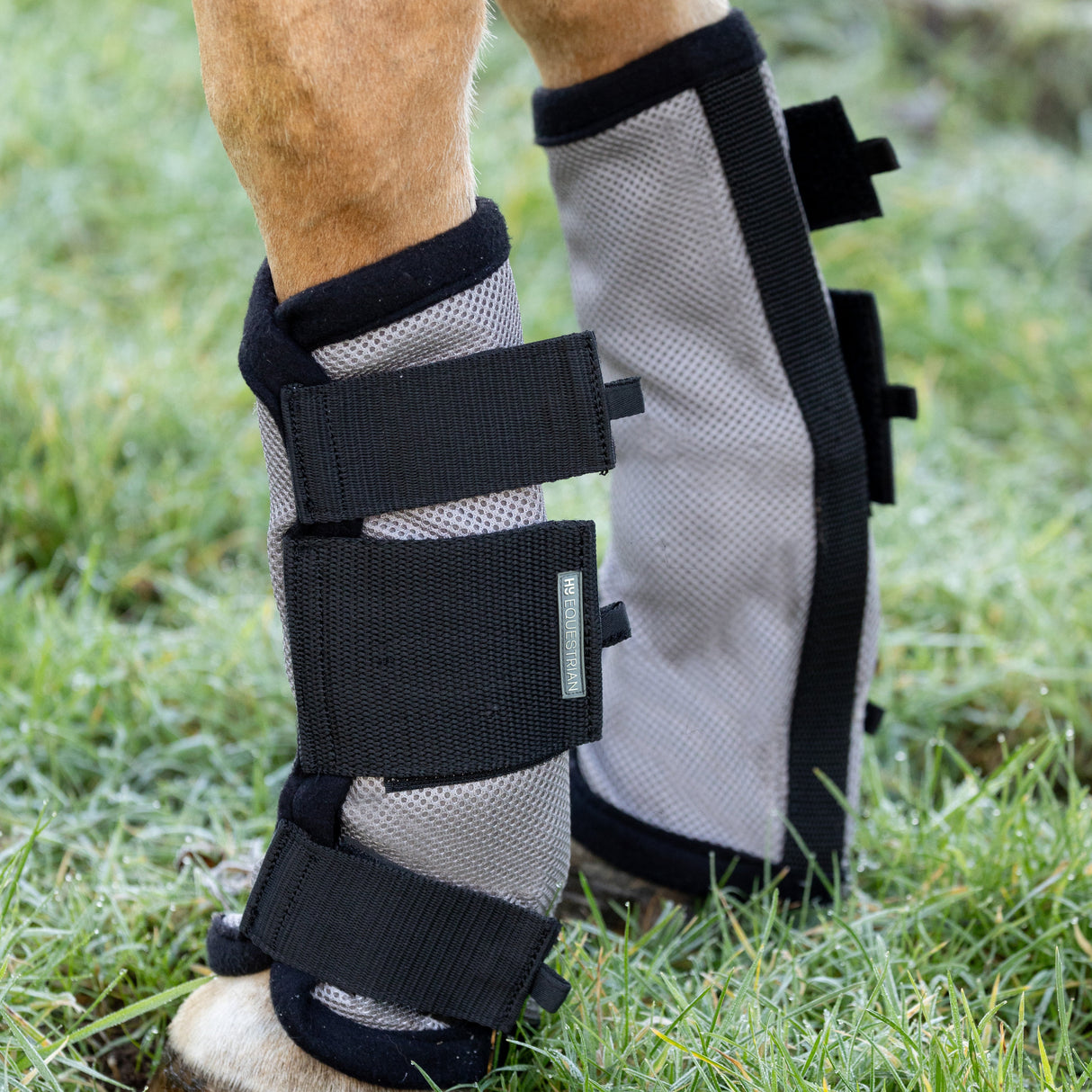 Hy Equestrian Fly Mesh Boot #colour_grey-black