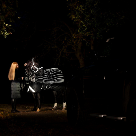 Horseware Ireland Amigo 1200D FieldSafe Reflectech Plus 250g Turnout Rug #colour_black-reflective-black