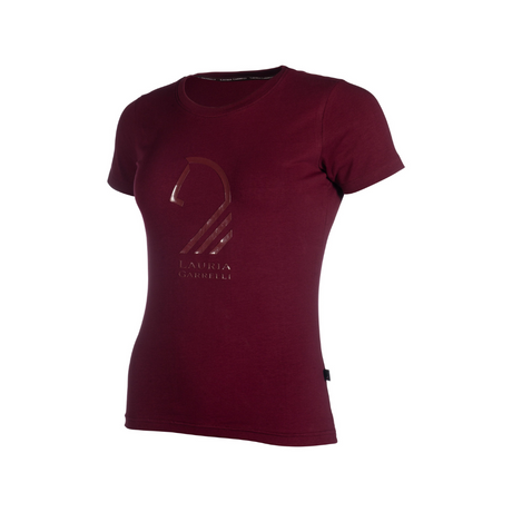 HKM Women's T-Shirt -Livigno Horse Head- #colour_bordeaux