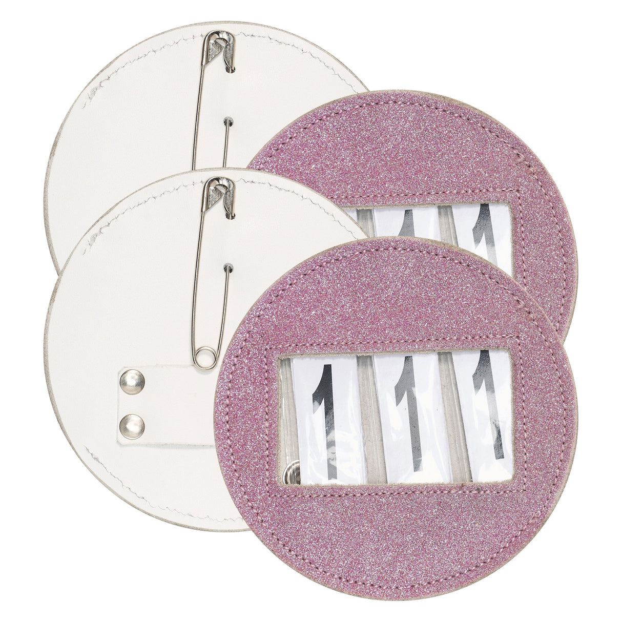 Imperial Riding Round Glitter Competition Number - Pack of 2 #colour_pink