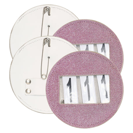 Imperial Riding Round Glitter Competition Number - Pack of 2 #colour_pink