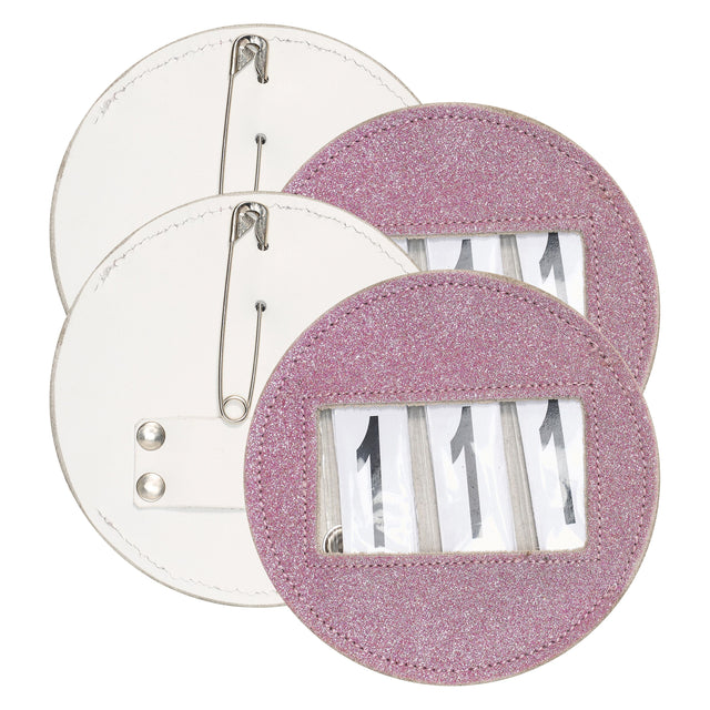 Imperial Riding Round Glitter Competition Number - Pack of 2 #colour_pink