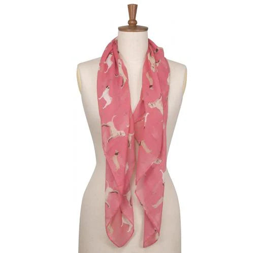 Toggi Ladies Riley Square Scarf #colour_deep-blush-dog-print