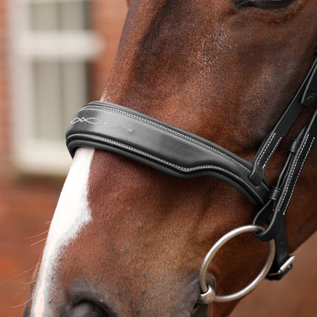 Shires Velociti LUSSO Opus 180M Dressage Cavesson Bridle #colour_black
