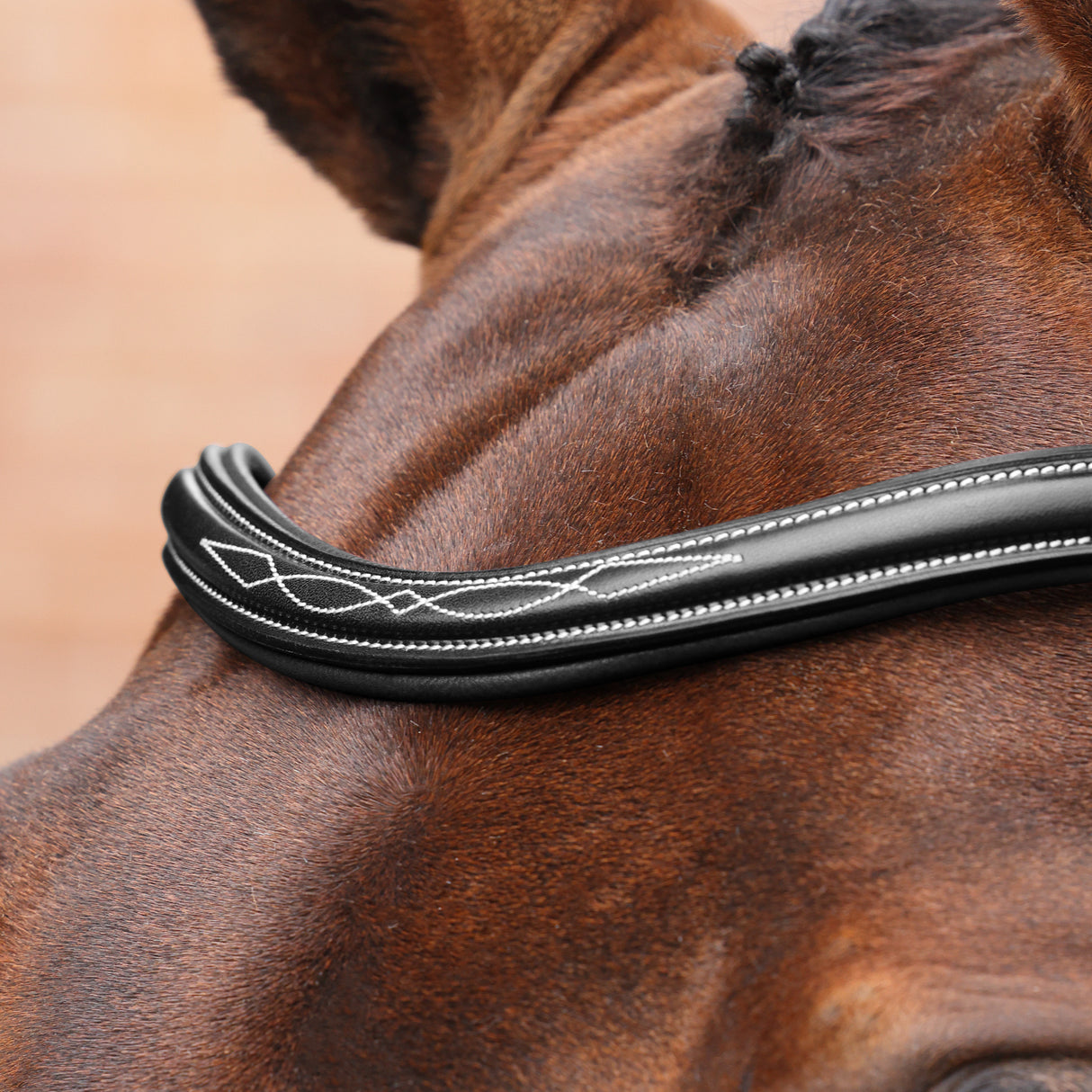 Shires Velociti LUSSO Opus 180M Dressage Cavesson Bridle #colour_black