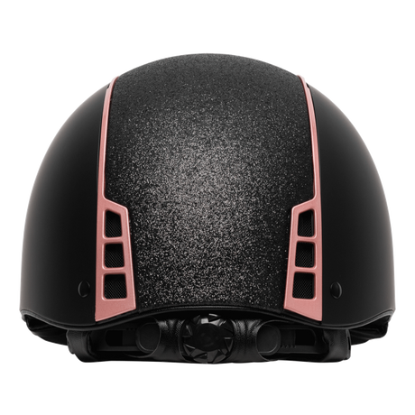 SWING H22 Shine Riding Helmet #colour_black-matt-black-shine-rosé-gold