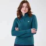 Horseware Ireland Strive Winter 1/4 Zip Top #colour_dynasty-green