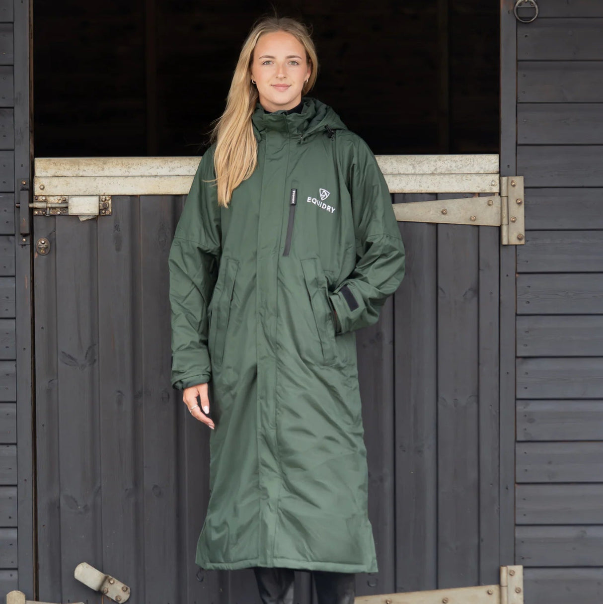 EQUIDRY Women's Thin Fleece Evolution #colour_black-forest-green-green