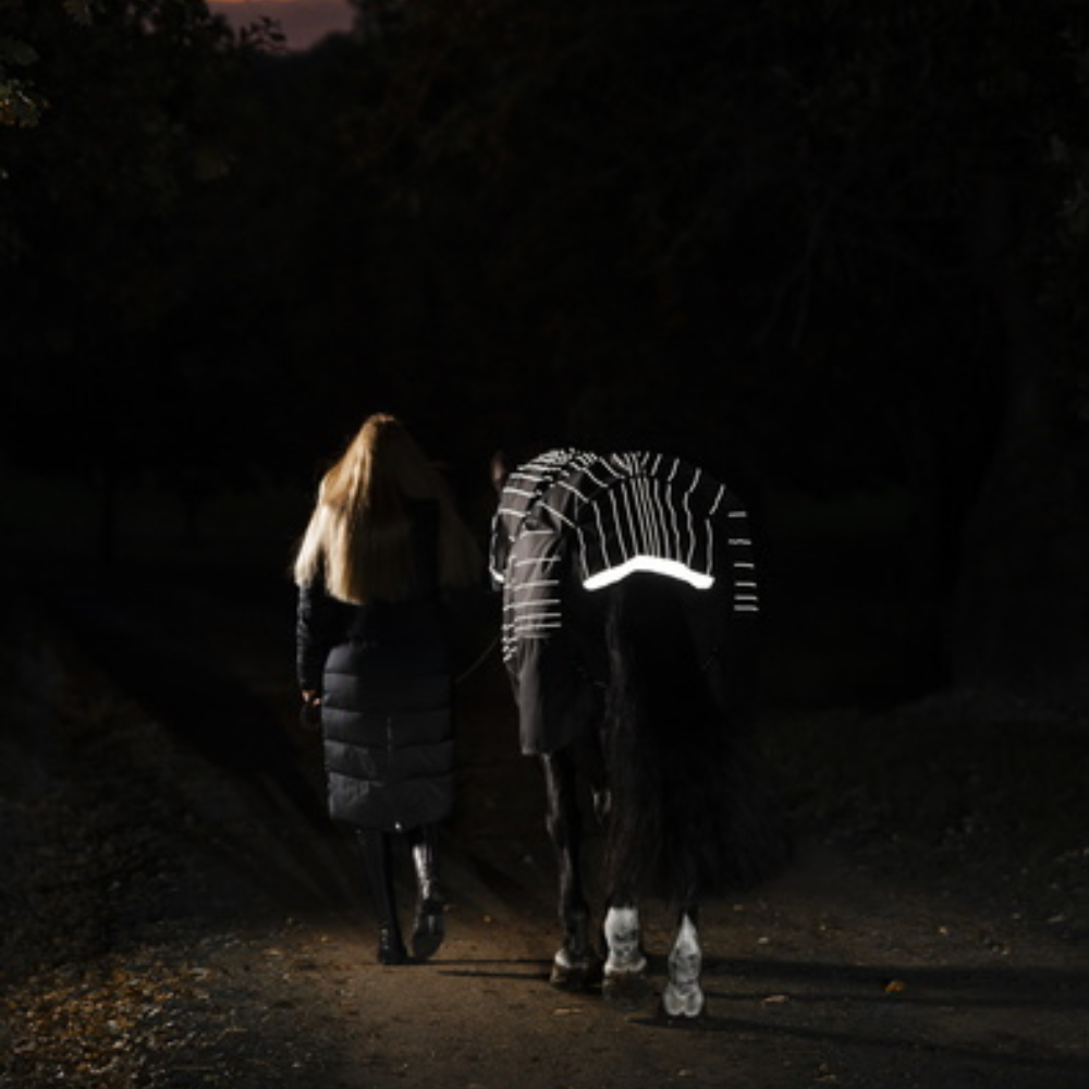 Horseware Ireland Amigo 1200D FieldSafe Reflectech Plus 250g Turnout Rug #colour_black-reflective-black