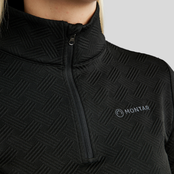 Montar MoCilia Refined Short Sleeved Jacquard Training Shirt #colour_black