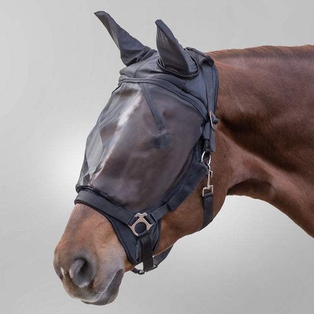 Waldhausen Premium Fly Mask, with Ears #colour_black