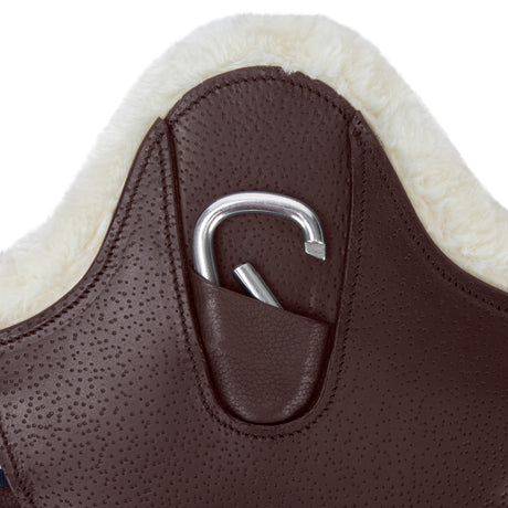 Shires Velociti Lusso Elite Short Stud Girth #colour_havana