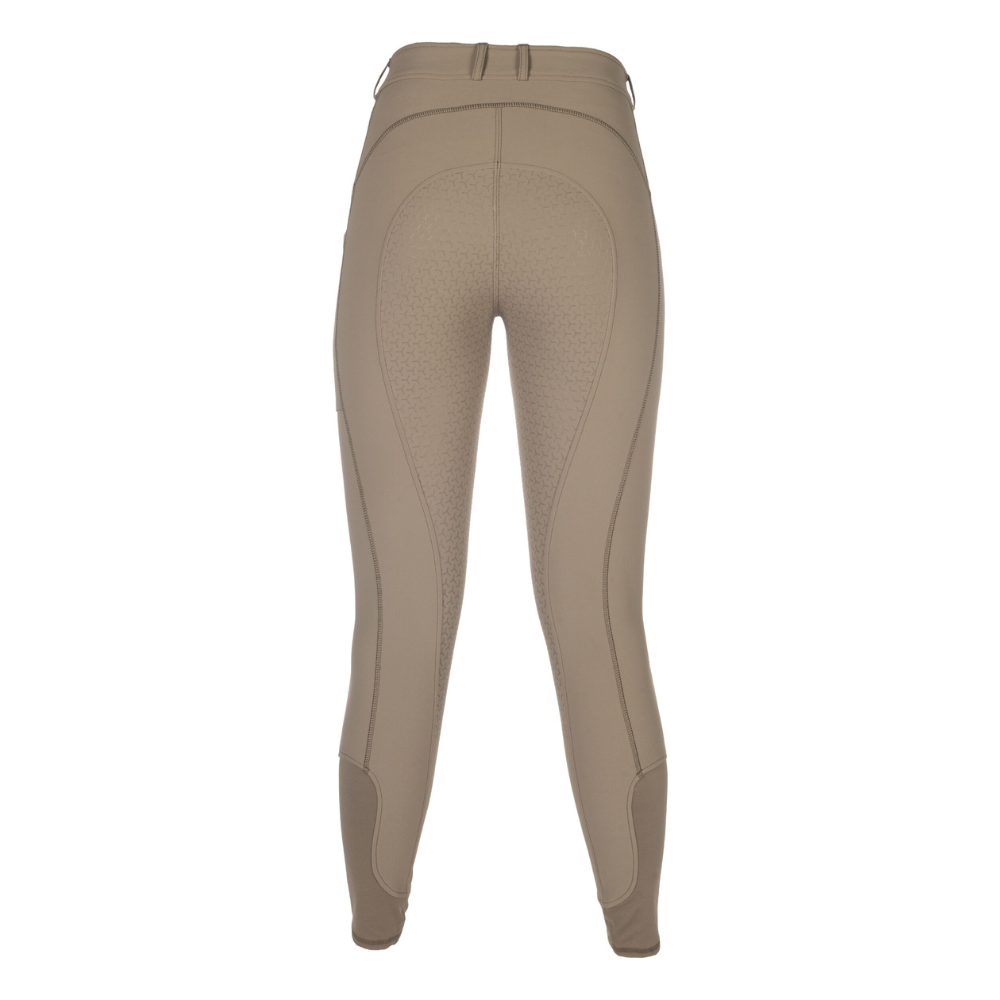 HKM Ladies Silicone Full Seat Riding Tights -Amalfi- #colour_taupe