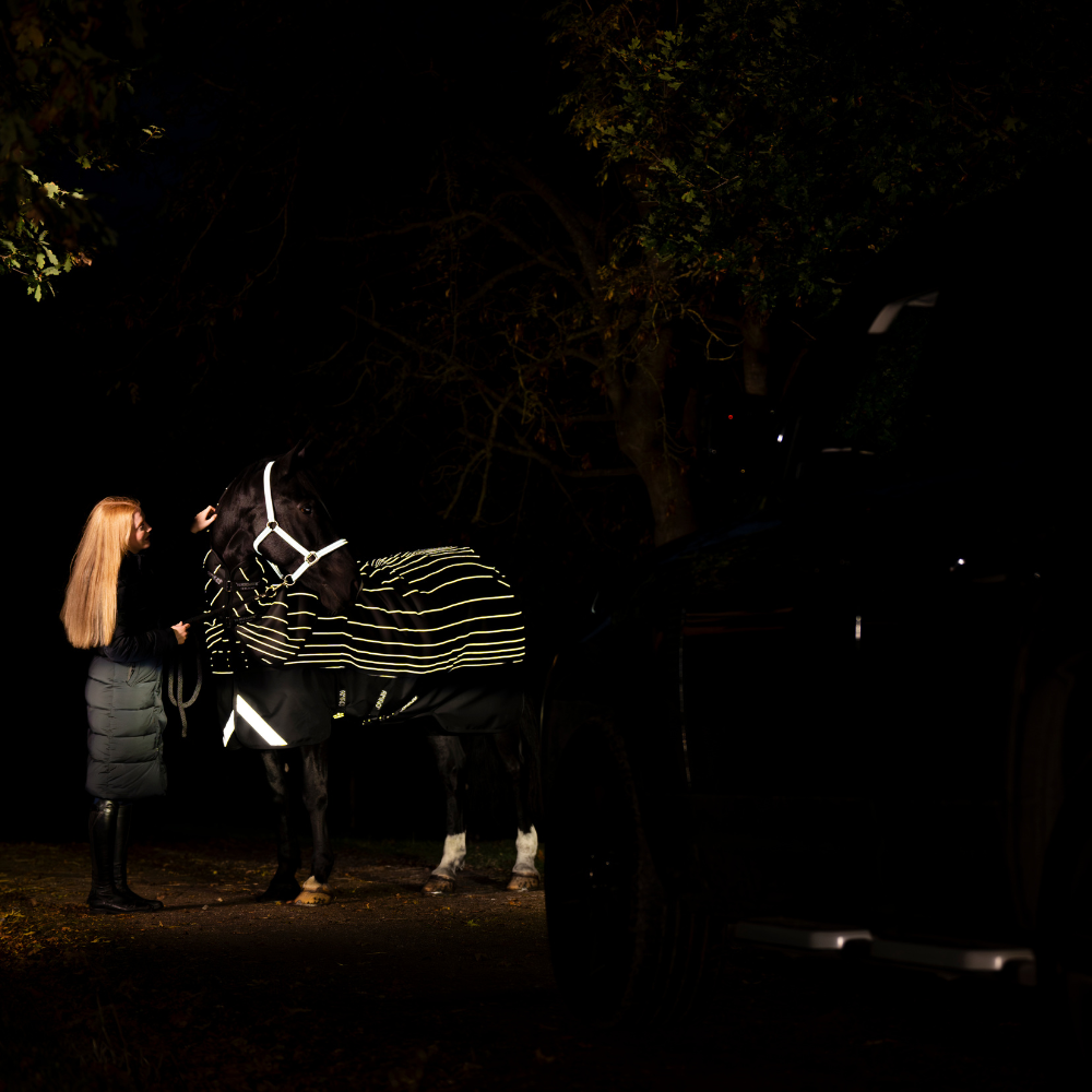 Horseware Ireland Amigo 1200D FieldSafe Reflectech Plus 50g Turnout Rug #colour_black-reflective-black