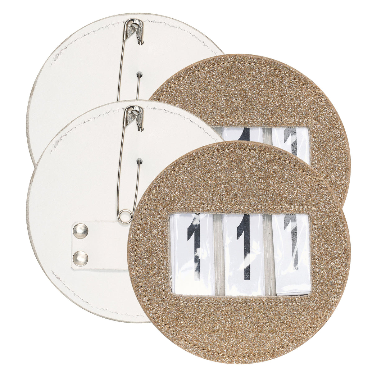Imperial Riding Round Glitter Competition Number - Pack of 2 #colour_gold
