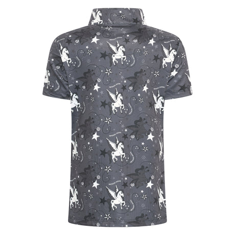 Imperial Riding Children's Olivia AOP Tech Top #colour_charcoal