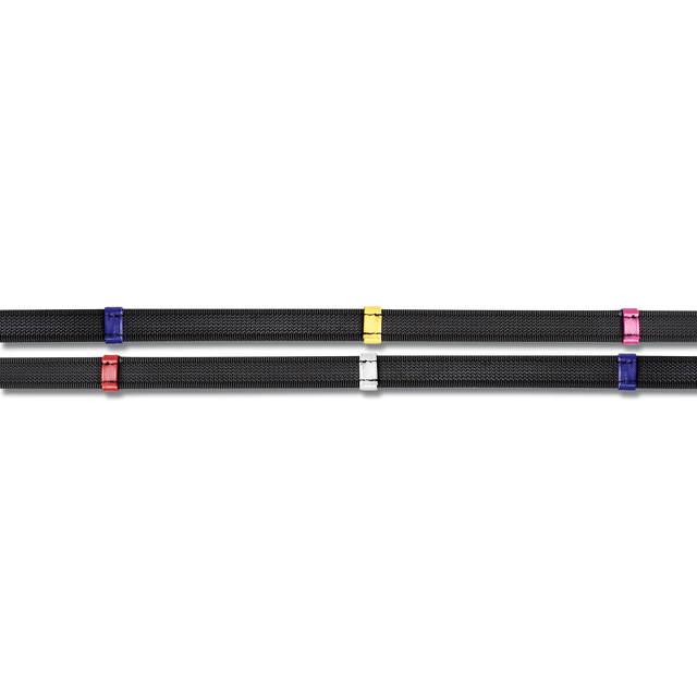 Waldhausen Non-slip Reins with Coloured Stops #colour_black