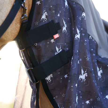 Imperial Riding Super-Dry AOP Neck Rain & Fly Rug #colour_grey-pixie-dust-aop