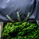 Horseware Ireland Rambo 1680D 200g Wug Turnout Rug #colour_navy-hunter-green-silver
