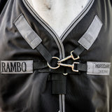 Horseware Ireland Rambo 1680D 50g Turnout Rug #colour_black-thunderstorm-grey-silver