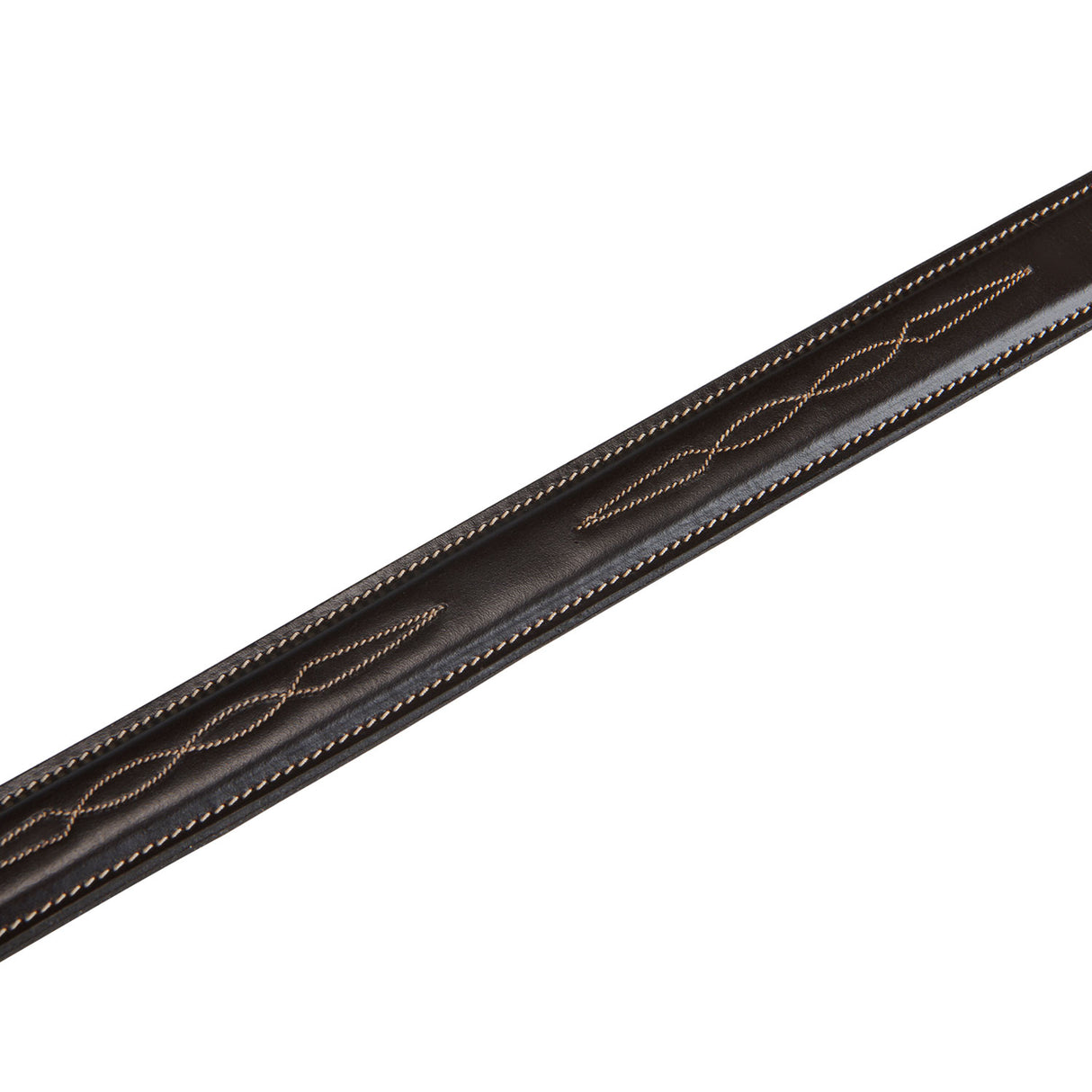 Equestro Leather Belt With Handcrafted Embroidery #colour_brown