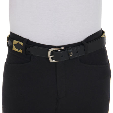 Leather belt with southwest patterm