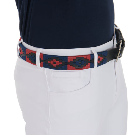 Leather belt with southwest patterm