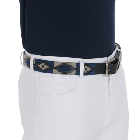 Leather belt with southwest patterm