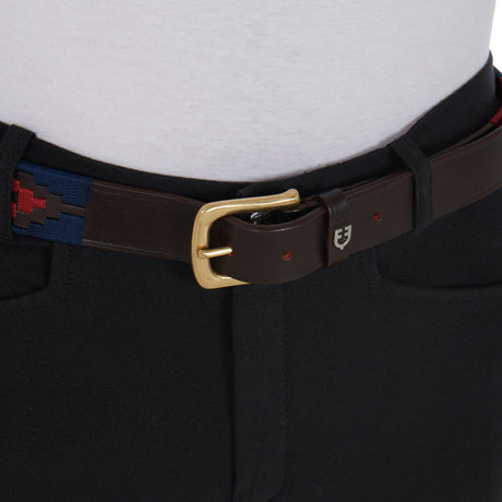 Leather belt with southwest patterm