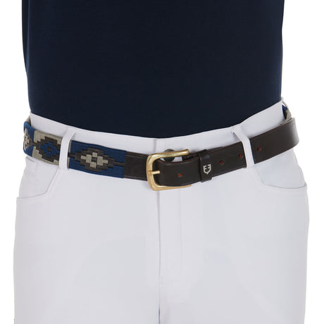 Leather belt with southwest patterm