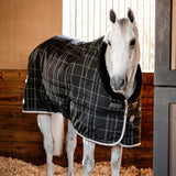 Horseware Ireland Rhino Original Stable Medium Vari-Layer 250g #colour_black-grey-white-check-grey