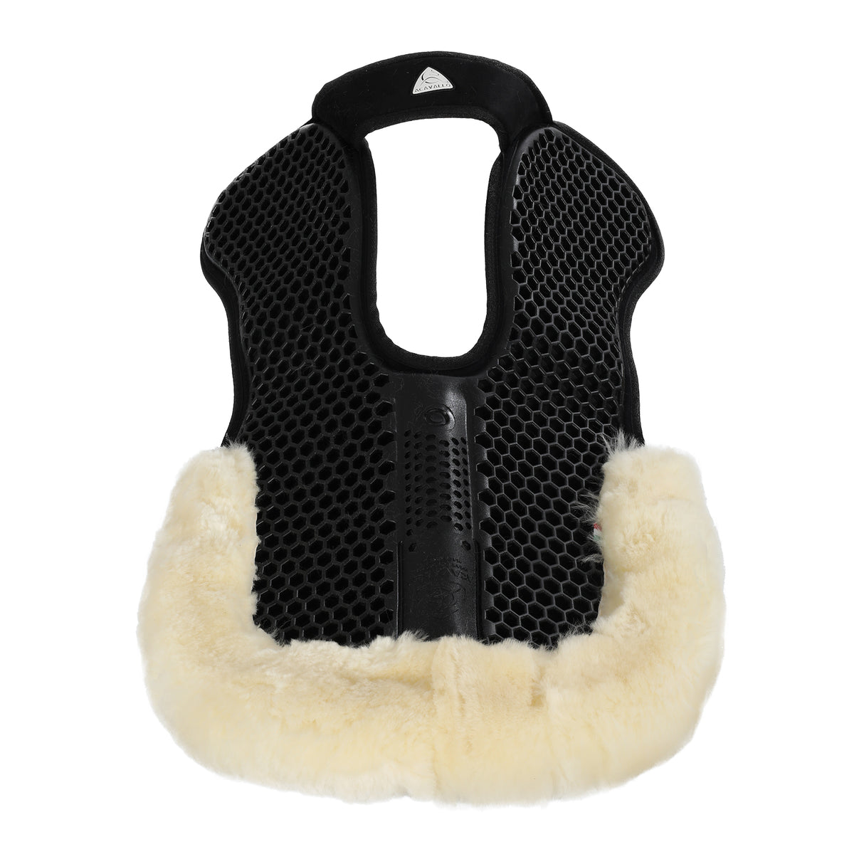 Acavallo Pad SP WFS Suede Rear Sheepskin Hexagonal Gel Flat #colour_black-natural