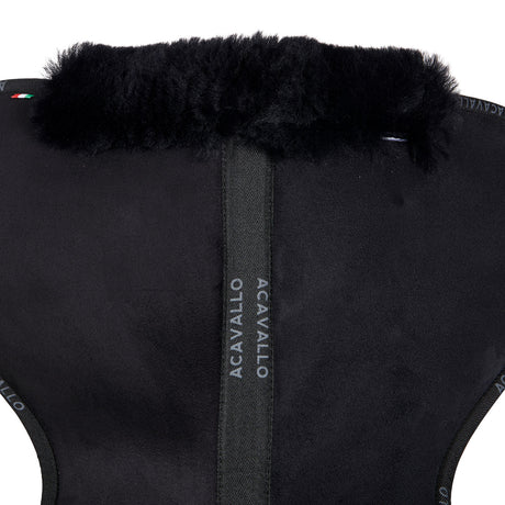 Acavallo Pad MF-S JCCS-S CW-CS Suede Cut-Out Sheepskin Flat #colour_black-black