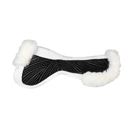 Acavallo Pad SP JCCS CW-CS Suede Cut-Out Sheepskin Twin Sided Gel Flat #colour_white-white