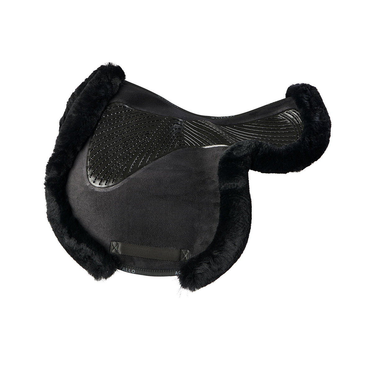 Acavallo Saddle Pad JS-S CW-CS Cut-Out Numnah Twin Sided Gel Grip #colour_black-black