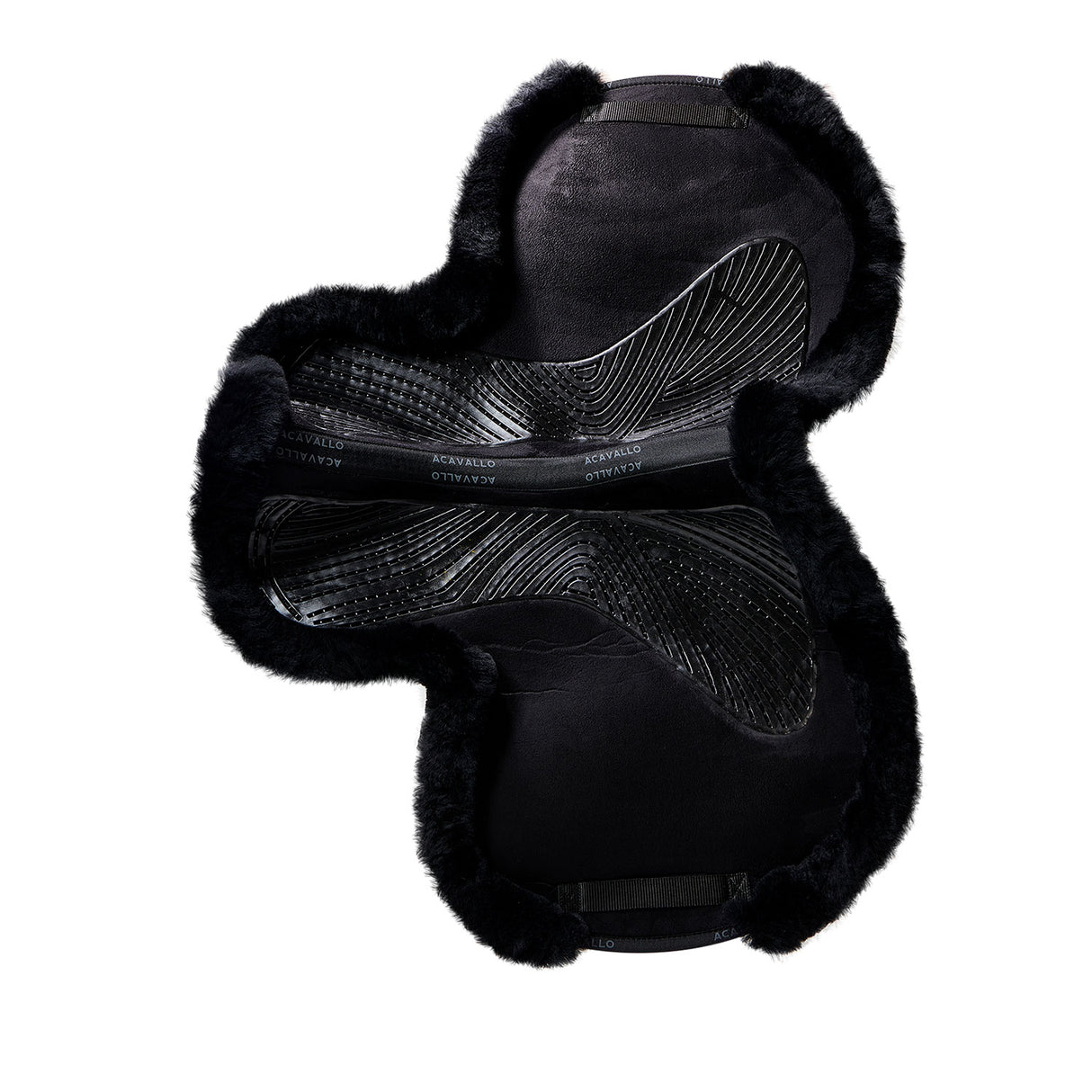 Acavallo Saddle Pad JS-S CW-CS Cut-Out Numnah Twin Sided Gel Grip #colour_black-black