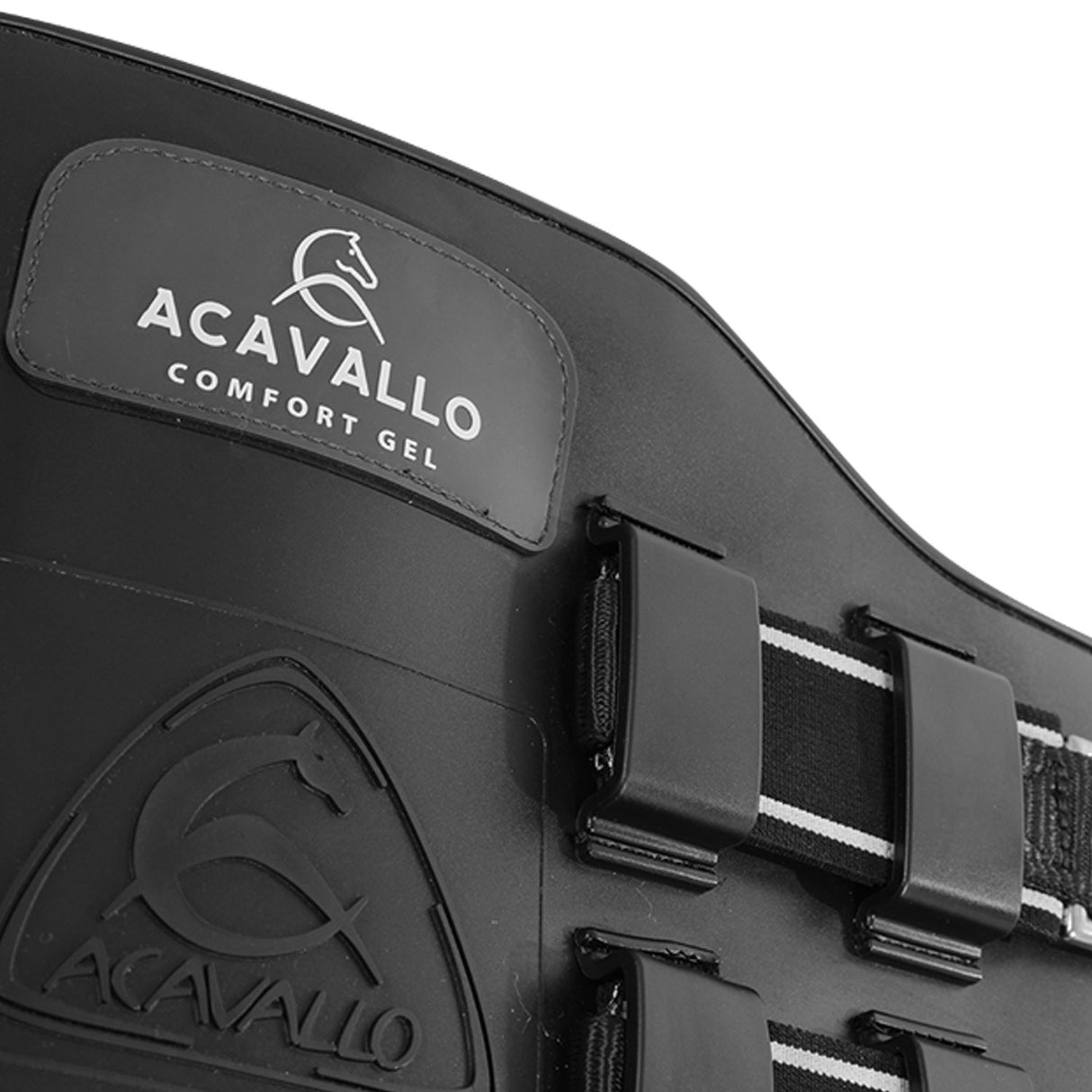 Acavallo Gel & Pvc Icelandic Dressage Short Girth With Stainless Steel Buckles #colour_black