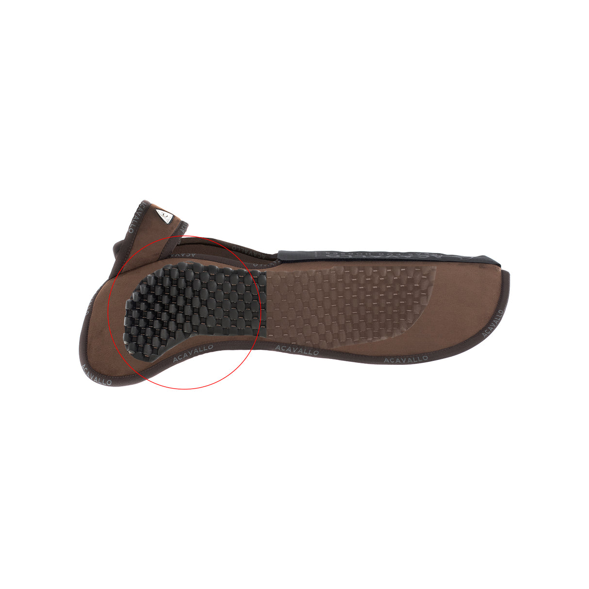Acavallo Piuma Pad WFS Pocket Suede Front Riser #colour_brown