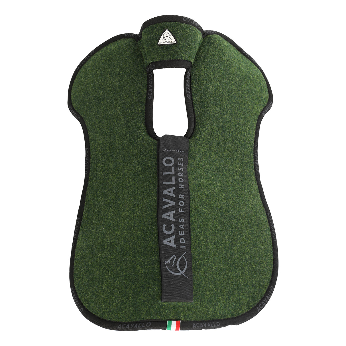 Acavallo Pad Piuma WFS Pocket Double Felt Front Riser #colour_green