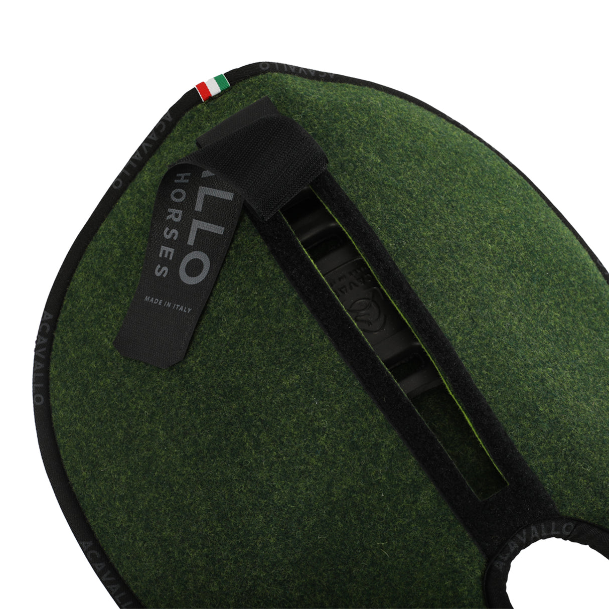 Acavallo Pad Piuma WFS Pocket Double Felt Front Riser #colour_green