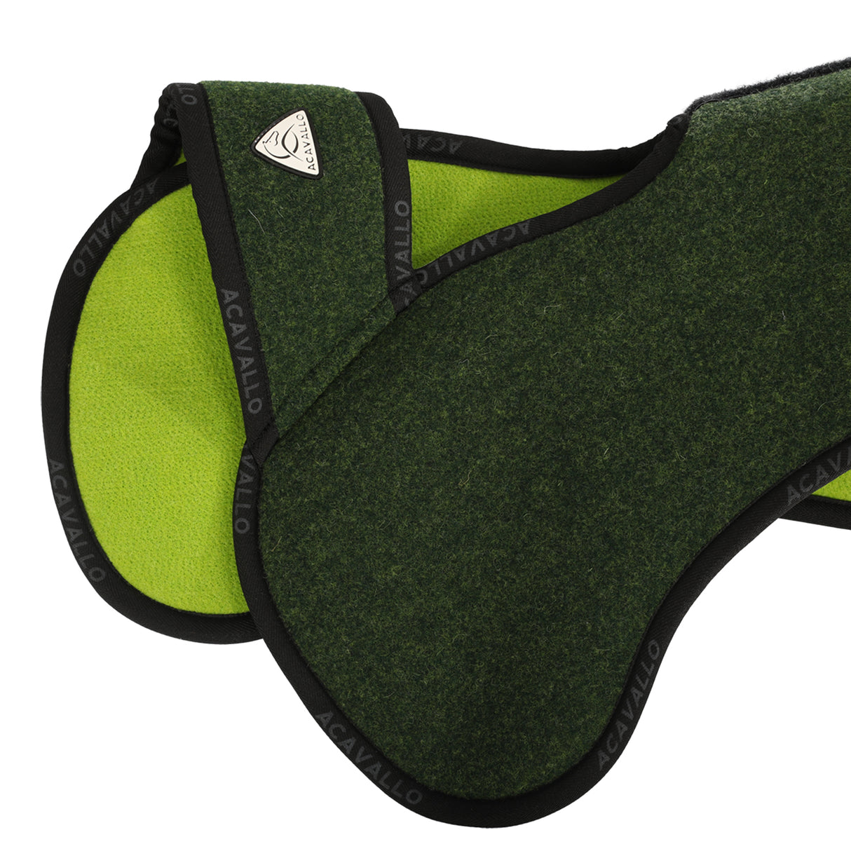 Acavallo Pad Piuma WFS Pocket Double Felt Front Riser #colour_green