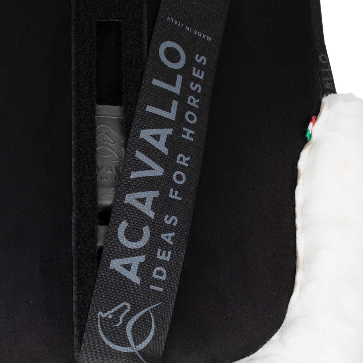 Acavallo Pad Piuma-FS WFS-FS Pocket Suede Front Riser #colour_black-white