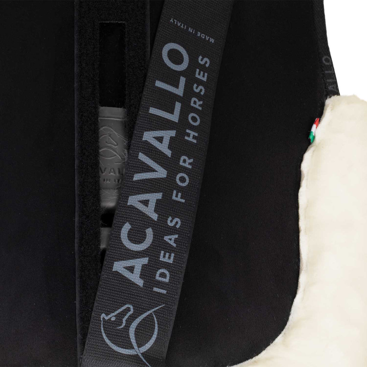 Acavallo Pad Piuma-FS WFS-FS Pocket Suede Front Riser #colour_black-natural
